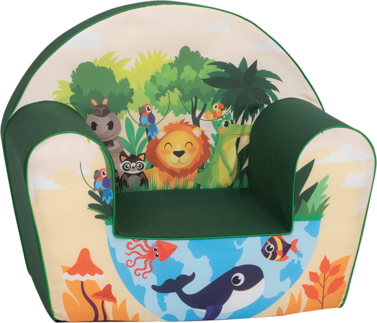 Kindersofa Jungle - speelgoed 1 jaar - Kinderbank - Peuterstoel - Kinderzetel - Kinderfauteuil - Gomoor