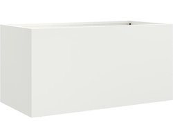 vidaXL - Plantenbak - 62x30x29 - cm - staal - wit