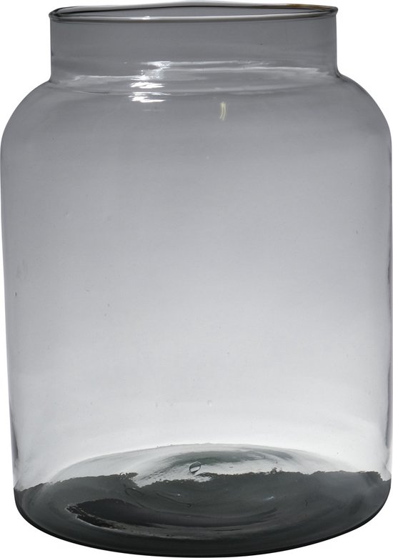 Hakbijl Glass Bloemenvaas Shape - transparant - eco glas - D19 x H25 cm - Melkbus vaas