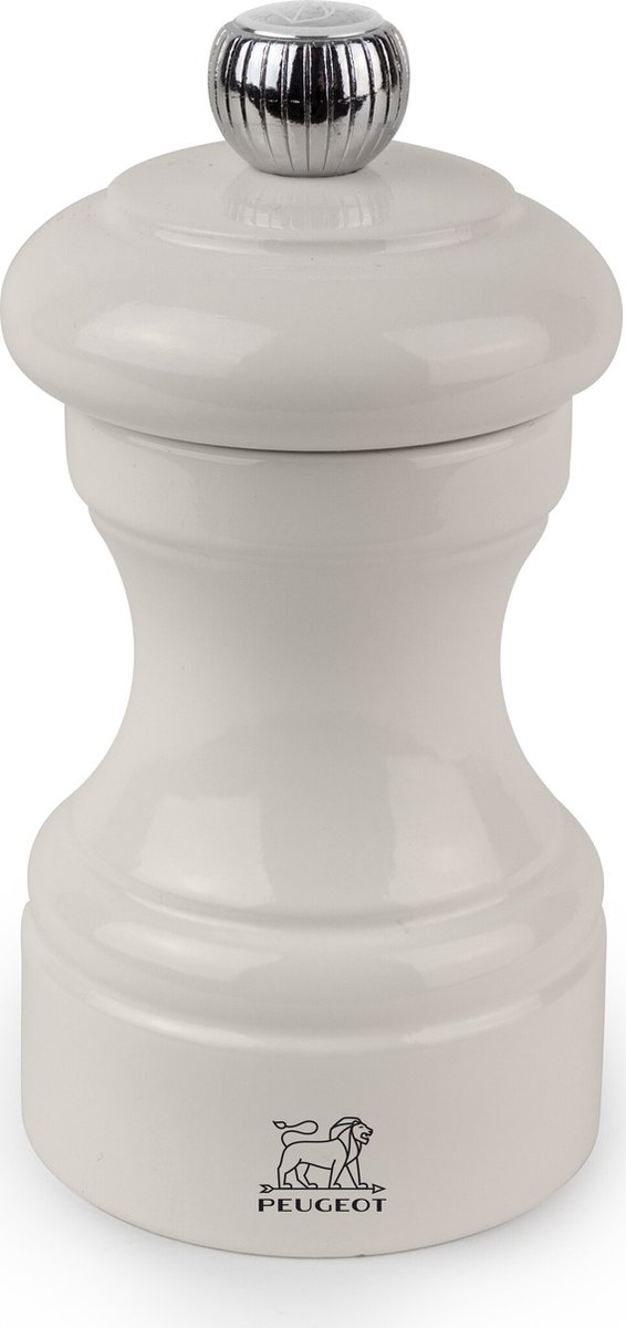 Peugeot Bistro zoutmolen - 10 cm, ivoor gelakt hout