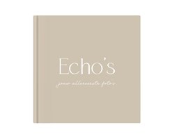 Invulboek 'Echo's' echo boekje - neutraal - beige - echo foto's bewaren - zwangerschap - zwangerschapsboek - zwangerschapsdagboek - negenmaanden boek - echoboekje - Writemoments