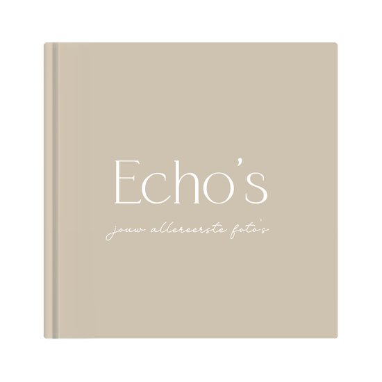 Writemoments - Invulboek 'Echo's' echoboekje - neutraal - echo foto's bewaren - zwangerschap - zwangerschapsboek