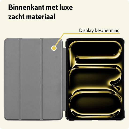 Étui pour iPad Pro 2024 (11 pouces) Étui de Luxe Book Case - Étui pour iPad Pro 2024 11 pouces (7e génération) Étui de protection - Rouge