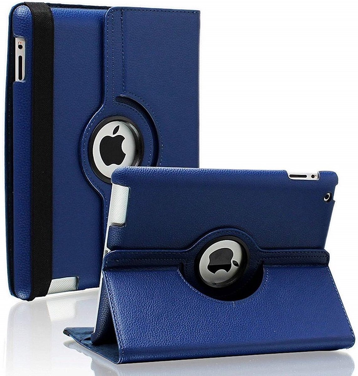 Hoes geschikt voor iPad 2 / iPad 3 / iPad 4 - 360° draaibare Bookcase - Donkerblauw