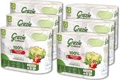 Rouleau de cuisine Grazie Natural 2 épaisseurs - 2 rouleaux - carton de boisson recyclé - Doux pour la peau - Respectueux de l'environnement - Certifié Ecolabel