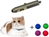 Katten Laser - Lampje voor de Kat - met hanger - Katten / Honden Laserlamp - Mini - Sleutelhanger & fleece balletjes