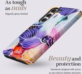 MIO Telefoonhoesje geschikt voor Samsung Galaxy A54 MagSafe Hoesje Hardcase Backcover - Flowers