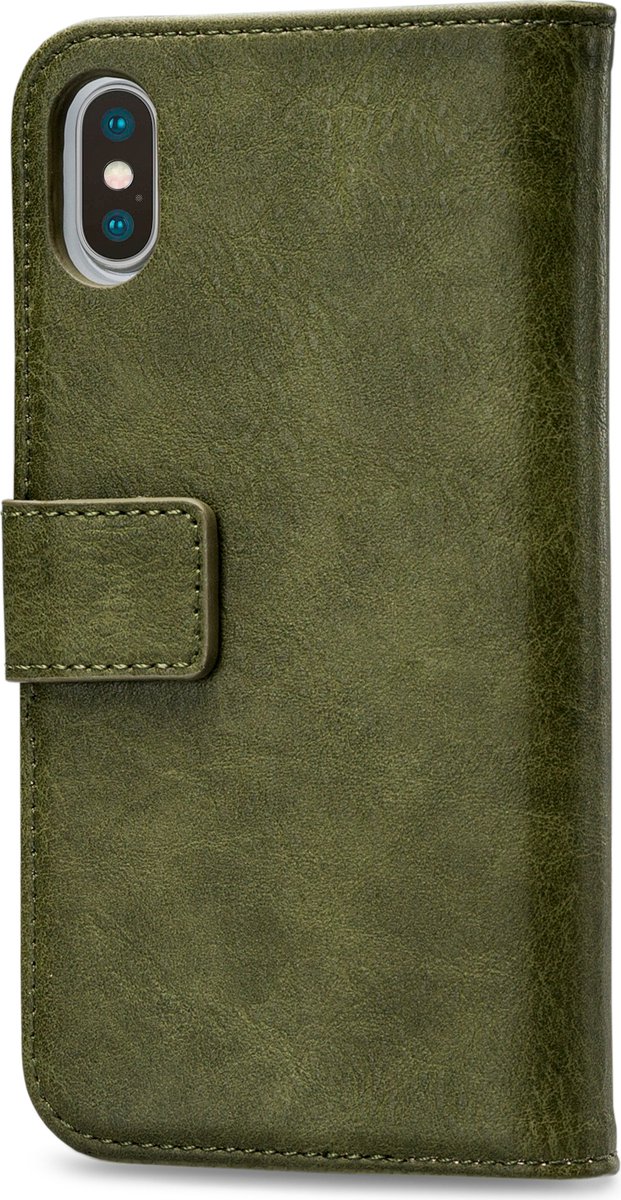 Mobilize Telefoonhoesje geschikt voor Apple iPhone XS Max Hoesje | Mobilize Elite Gelly Bookcase Portemonnee | Pasjeshouder voor 3 Pasjes | Telefoonhoesje voor Pinpas / OV Kaart / Rijbewijs - Groen