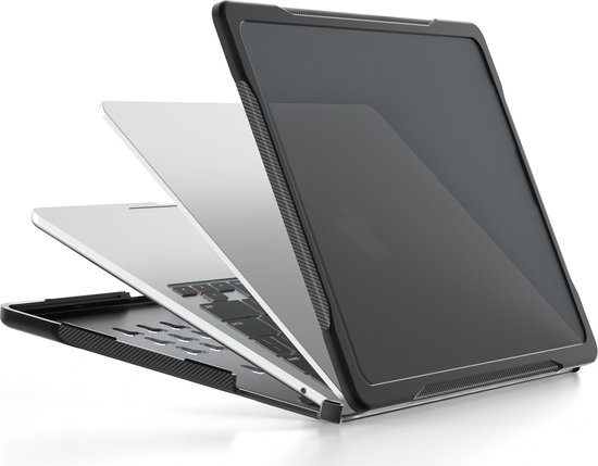 Mobigear Housse pour ordinateur portable compatible avec Apple MacBook Air 13" (2022-2024) Coque rigide pour ordinateur portable MacBook Case | Mobigear Antichoc Pro - Zwart - Modèle A2681