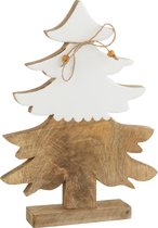 J-Line kerstboom Touw - hout - wit/naturel - large