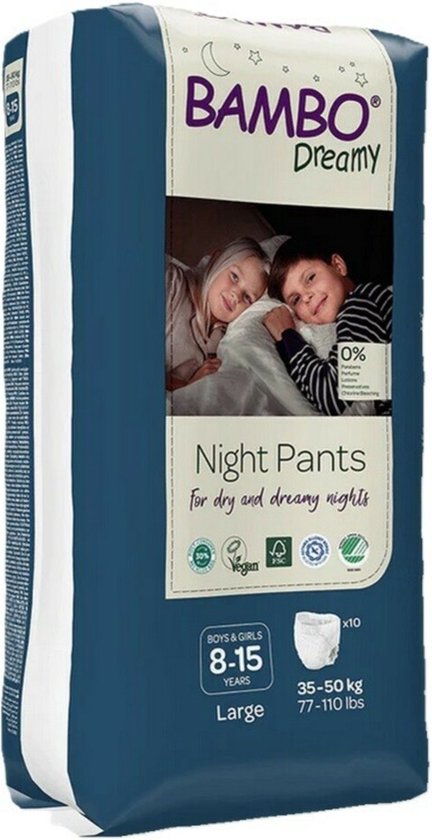 Bambo Nature Bambo Dreamy Nachtluierbroekjes 8 -15 jaar Unisex 10 stuks