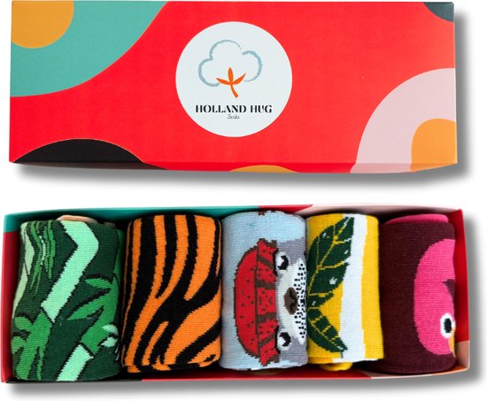 Holland Hug - 5 paires - Chaussettes pour hommes et femmes - Cadeaux amusants - Happy Socks