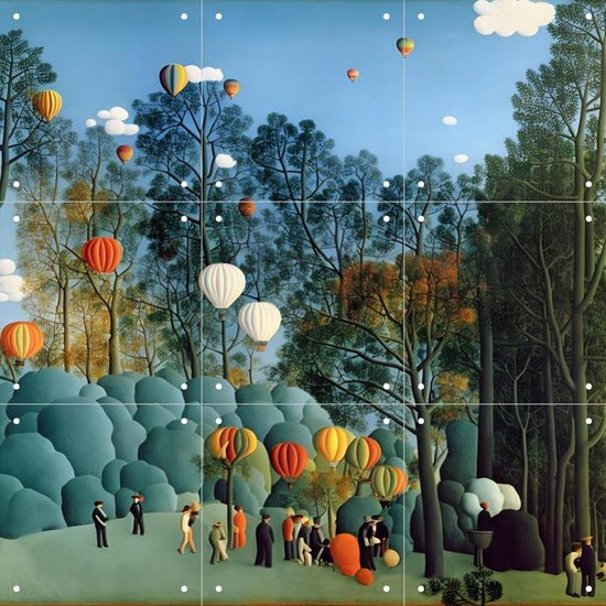 IXXI Air Balloon Festival - Wanddecoratie - Grafisch Ontwerp - 60 x 60 cm