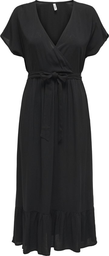 ONLY ONLNOVA LIFE VIS ZILLA LONG DRESS SOLID Dames Jurk - Maat XS