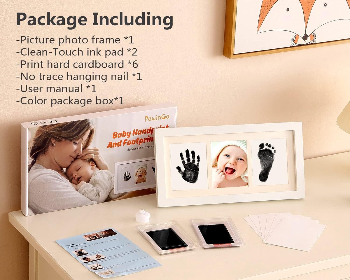 Goedkoopste Inktframe voor baby's, met stempelkussen, voet- en handset voor pasgeborenen