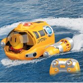 RC Spray Motorboot op afstand bestuurde boot waterdicht 2.4 GHz dubbele helix waterspeelgoed met koel licht 360° rotatie high-speed elektrisch schip voor kinderen