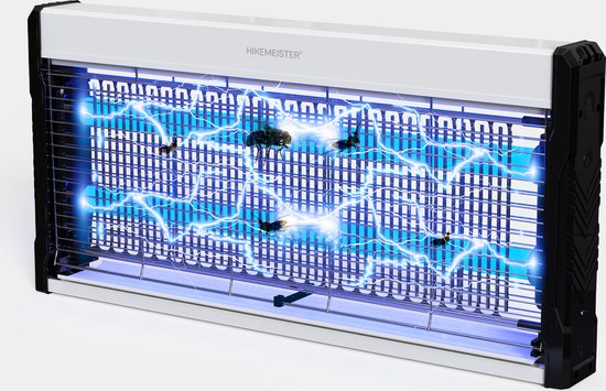 Hikemeister® -Elektrische UV insectendoder -vliegenlamp - insectenlamp – muggenlamp - fruitvliegjes muggen – wespen - motten – elektrische verdelger voor binnen/buiten . UV Muggen-vliegenlamp 2900V aluminium USB kabel van 1.5 meter USB-C oplaadbaar