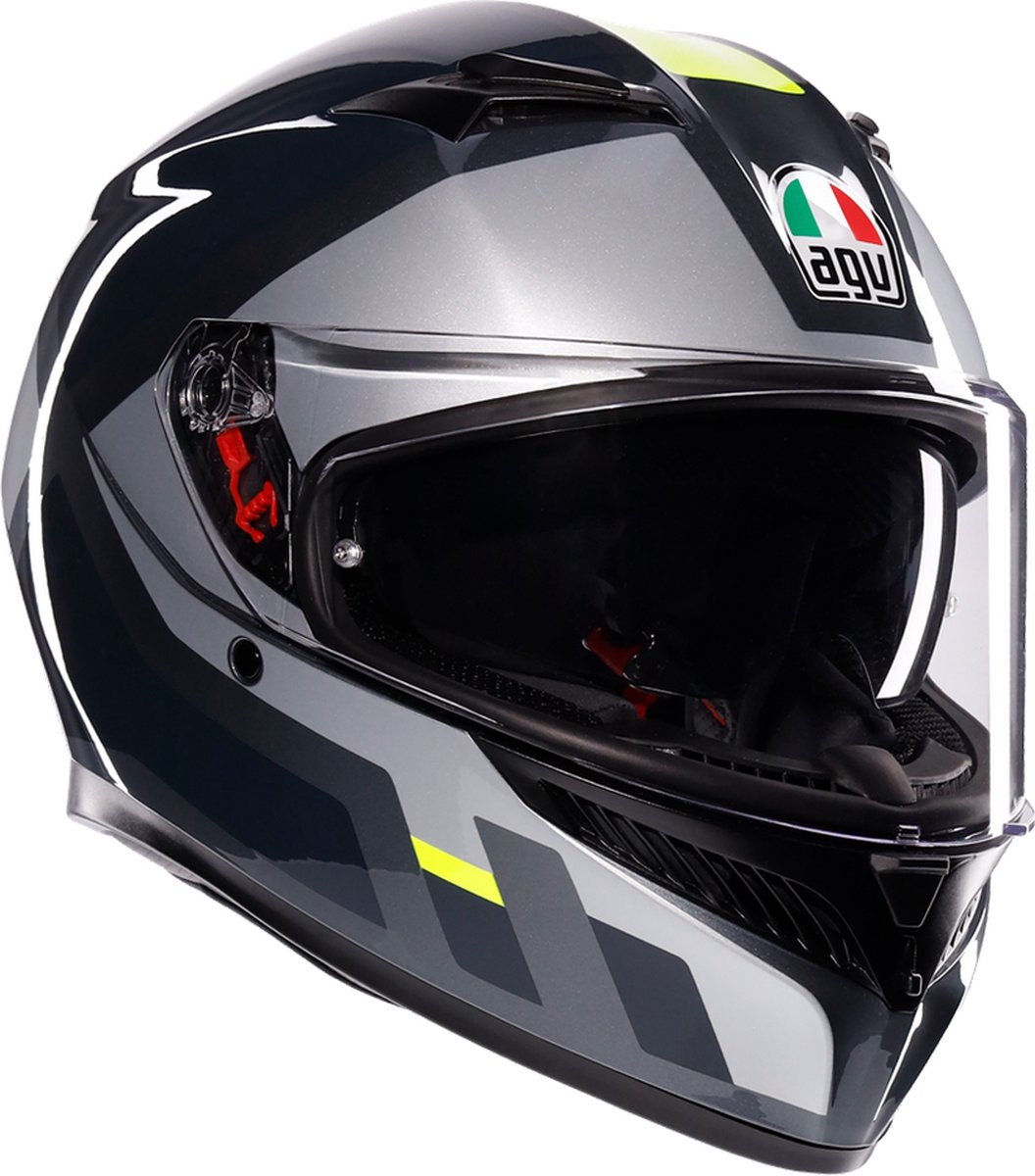 AGV K3 E2206 Mplk Shade Grey Yellow Fluo 2XL - Maat 2XL - Helm