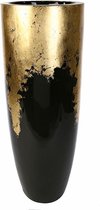 "Konus" zwart gouden hoge vaas / plantenbak H.76 cm Gilde Handwerk - eyecatcher -