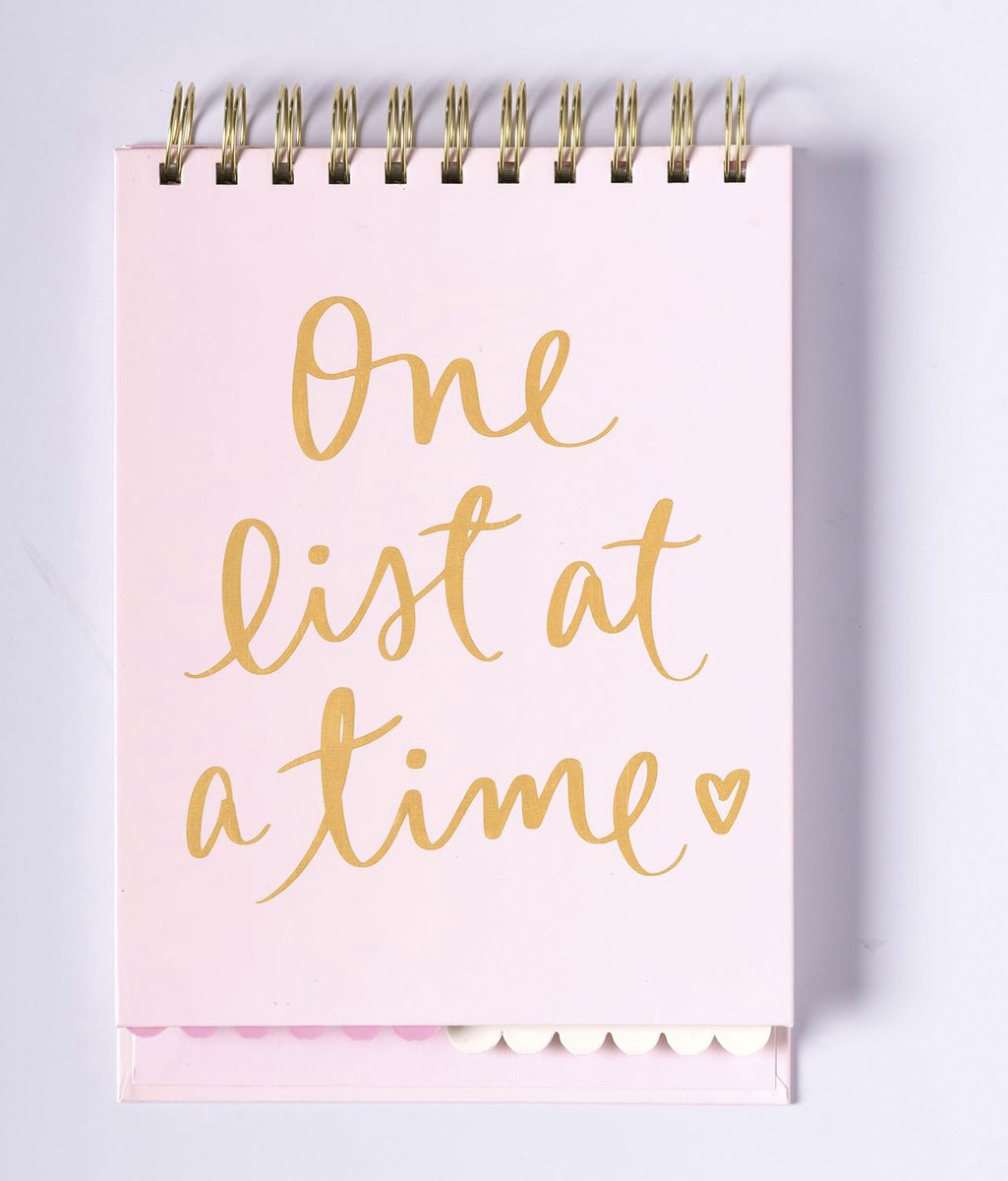 Eccolo notitieblok - spiraal - One List a time - lijn - ca.15x22 cm - met tabs - EC-DL637A