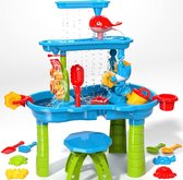 TEMI Watertafel voor kleine kinderen - 3-laags buitenspeelgoed voor kinderen - zomer strandspeelgoed voor kinderen leeftijd 3 4 5 6 7 8 - watersensorisch