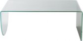 Salontafel van gehard glas - Transparant en groen - KINAMI L 100 cm x H 40 cm x D 55 cm