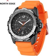 North Edge - EVOQUE 2 - Digitaal Militair Horloge - Solar Drive - Oranje/Zwart