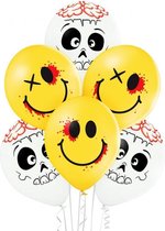 komische horror ballonnen 30 cm "cute and creepy" 6 stuks halloween / Belbal PRO Premium
