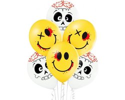 komische horror ballonnen 30 cm "cute and creepy" 6 stuks halloween / Belbal PRO Premium