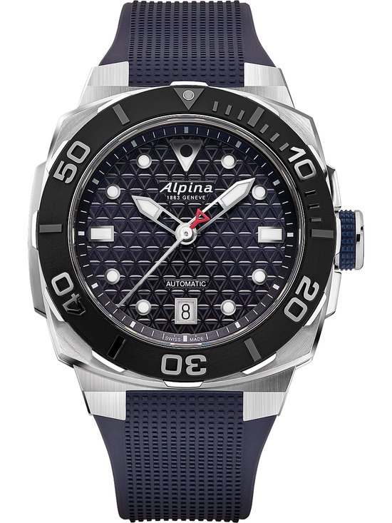 Alpina Seastrong Diver Extreme AL-525N3VE6 Horloge - Rubber - Blauw - Ø 40 mm