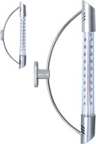 Buitenthermometer Zilver 24 cm - Thermometer voor Buiten - Temperatuurmeter