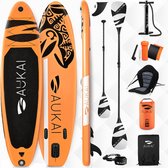 Supboard Ocean - 320 cm - Oranje - Incl kayak paddle en zitje - Draagkracht tot 200KG