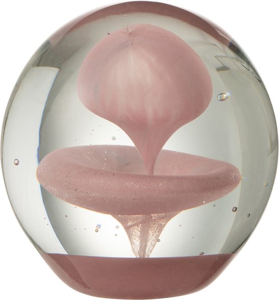 J-Line presse-papier Bulle - verre - rose - large