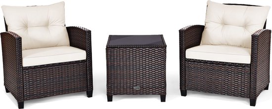 LBB Ensemble balcon 2 personnes - Ensemble de jardin - Set de bistro - Zwart - Résistant aux intempéries - 3 pièces - Table de jardin et 2 chaises - 2 personnes - Acier revêtu - Acier sans entretien
