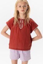 Sissy-Boy - Donkerrode blouse met embroidery