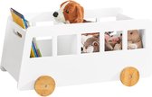 Rootz Kinderplank - Speelgoedplank - Opbergrek voor Kinderen - MDF & Bamboe - Verrijdbaar met Wielen - Veilige Afgeronde Hoeken - Kindvriendelijke Hoogte - 68cm x 33cm x 43cm