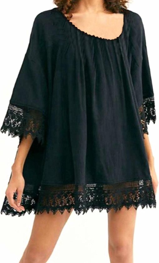 Strand Jurkje I Strand Jurk I Beach Dress I Gypsy I Boheems Design I Strandtuniek I One Size I Zwart