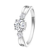 Bague en argent avec zircone