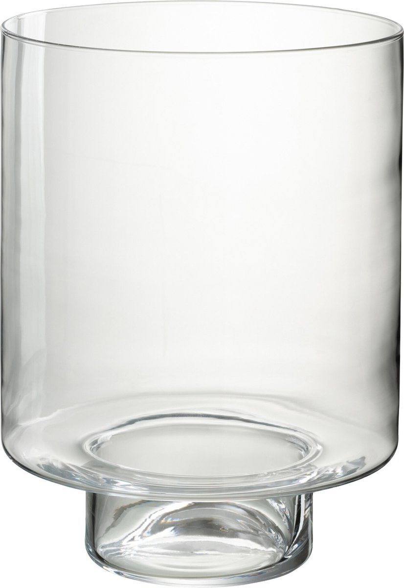 J-Line windlicht Recht - kaarshouder - glas - transparant