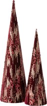 J-Line décoration Cone Sequin - textile - bordeaux - large