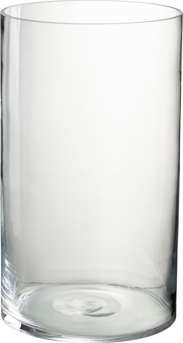 J-Line windlicht Rond - glas - transparant - medium