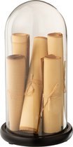 J-Line stolp Papier Perkament - glas - bruin - large