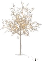 J-Line décoration Arbre Feuilles Paillettes - métal - argent - medium - LED