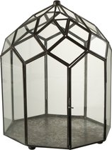 J-Line Terrarium Glas/Metaal Zwart Medium