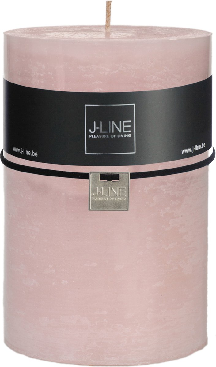 J-Line cilinderkaars - poederroze - 120U - XL - 6 stuks