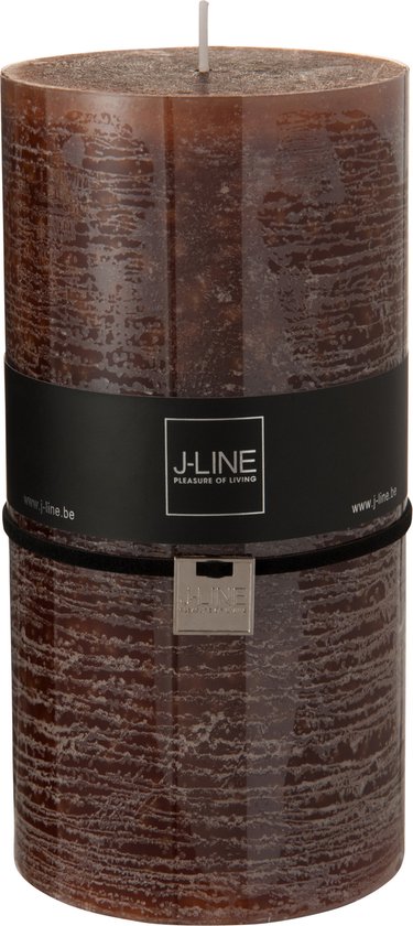 J-Line cilinderkaars - bruin - XXL -140U - 6 stuks