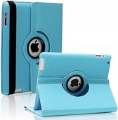 Hoes geschikt voor iPad 5 / 6 / Air 1 / Air 2 - 360° draaibare Bookcase - Lichtblauw