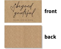 Bedankt Kaartjes Set - Thank You Cards - 50 stuks - Kleine onderneming - Pakket verzend kaartjes - 90 x 54 mm