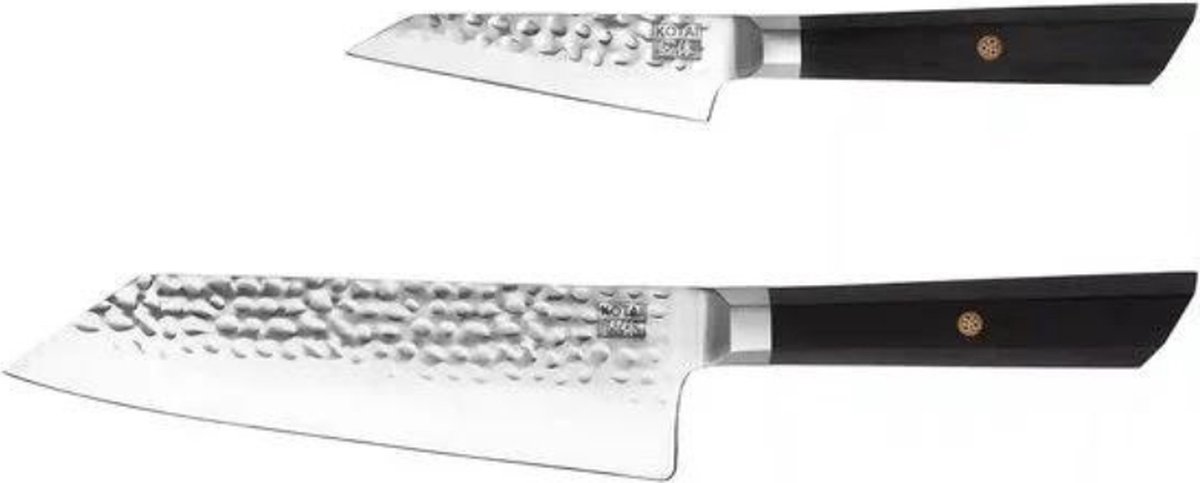 Kotai Bunka Starter Set: 2 messen (Bunka Schilmes 90mm + Bunka Santoku 170mm) - Japanse Messen