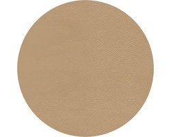 Raved Rond Tafelzeil - 160 cm ø - Linnen Beige - PVC - Afwasbaar